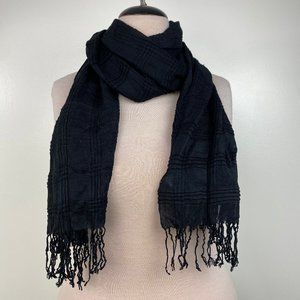 Joe Boxer Black Finge Scarf 97"